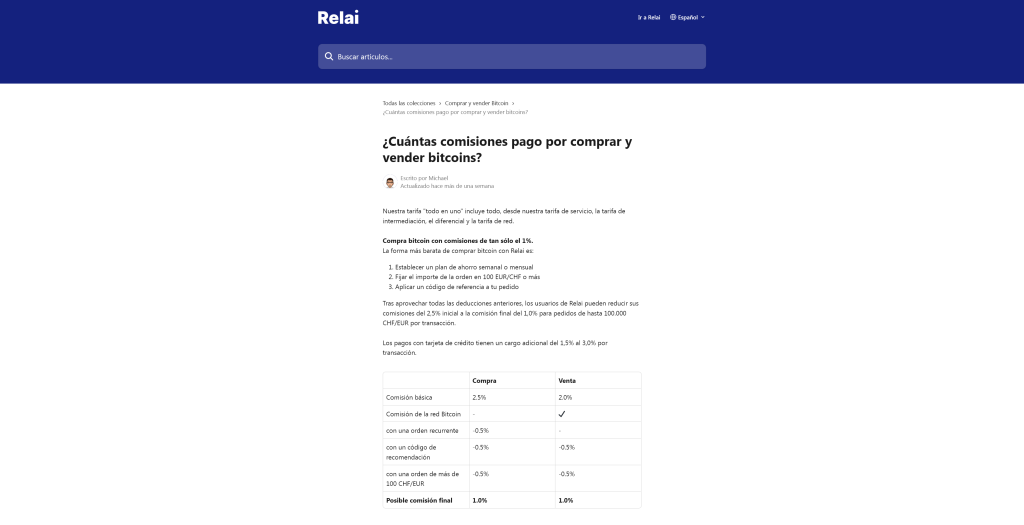 Comisiones de Relai